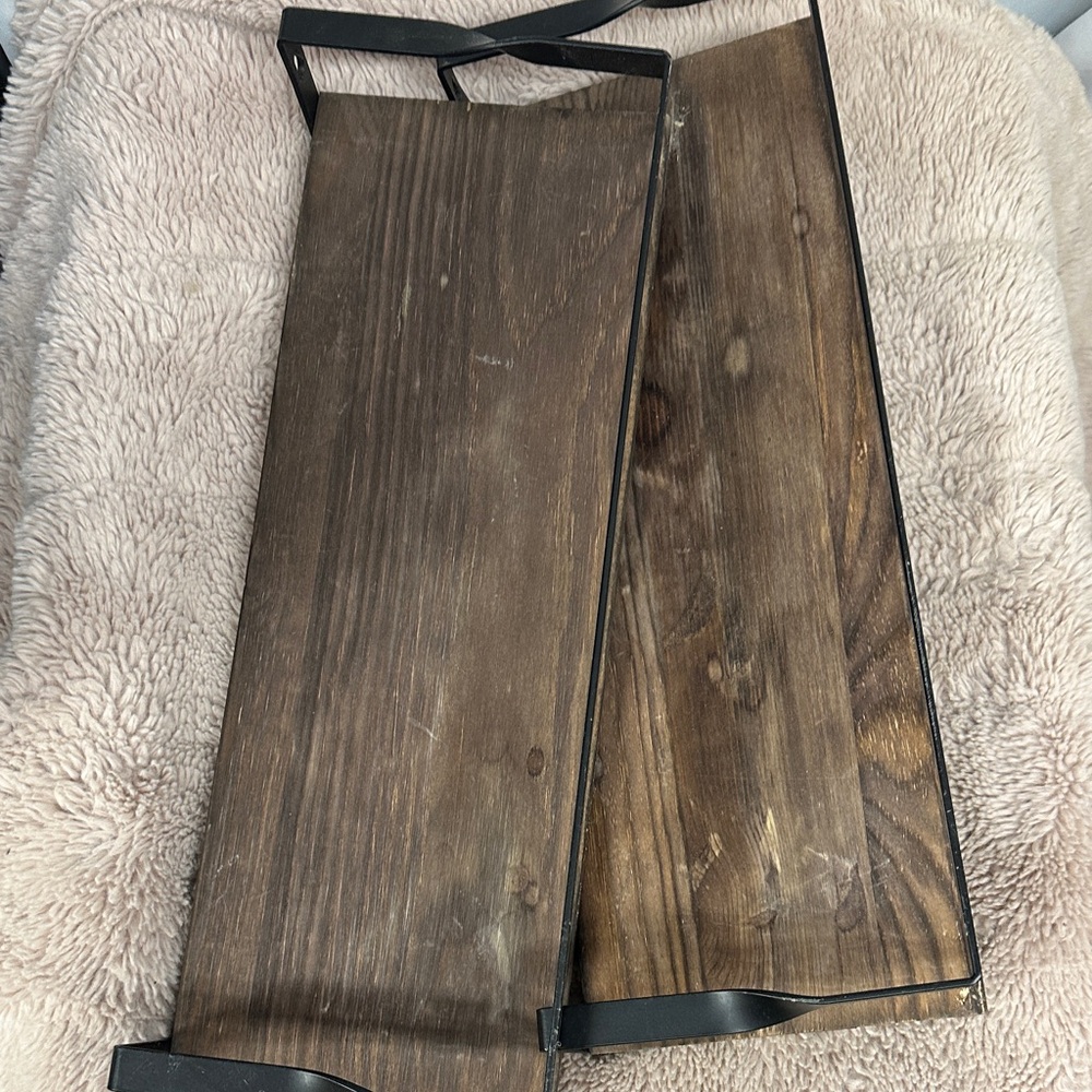 Wood shelves